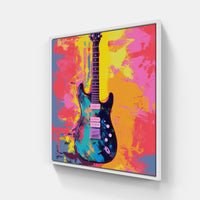 Rhythmic Guitar Melody-Canvas-artwall-20x20 cm-White-Artwall