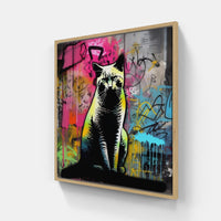 Cat purr bliss-Canvas-artwall-20x20 cm-Wood-Artwall