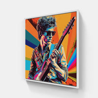 Enrapturing Guitar Muse-Canvas-artwall-20x20 cm-White-Artwall