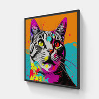 Cat fur soft-Canvas-artwall-20x20 cm-Black-Artwall