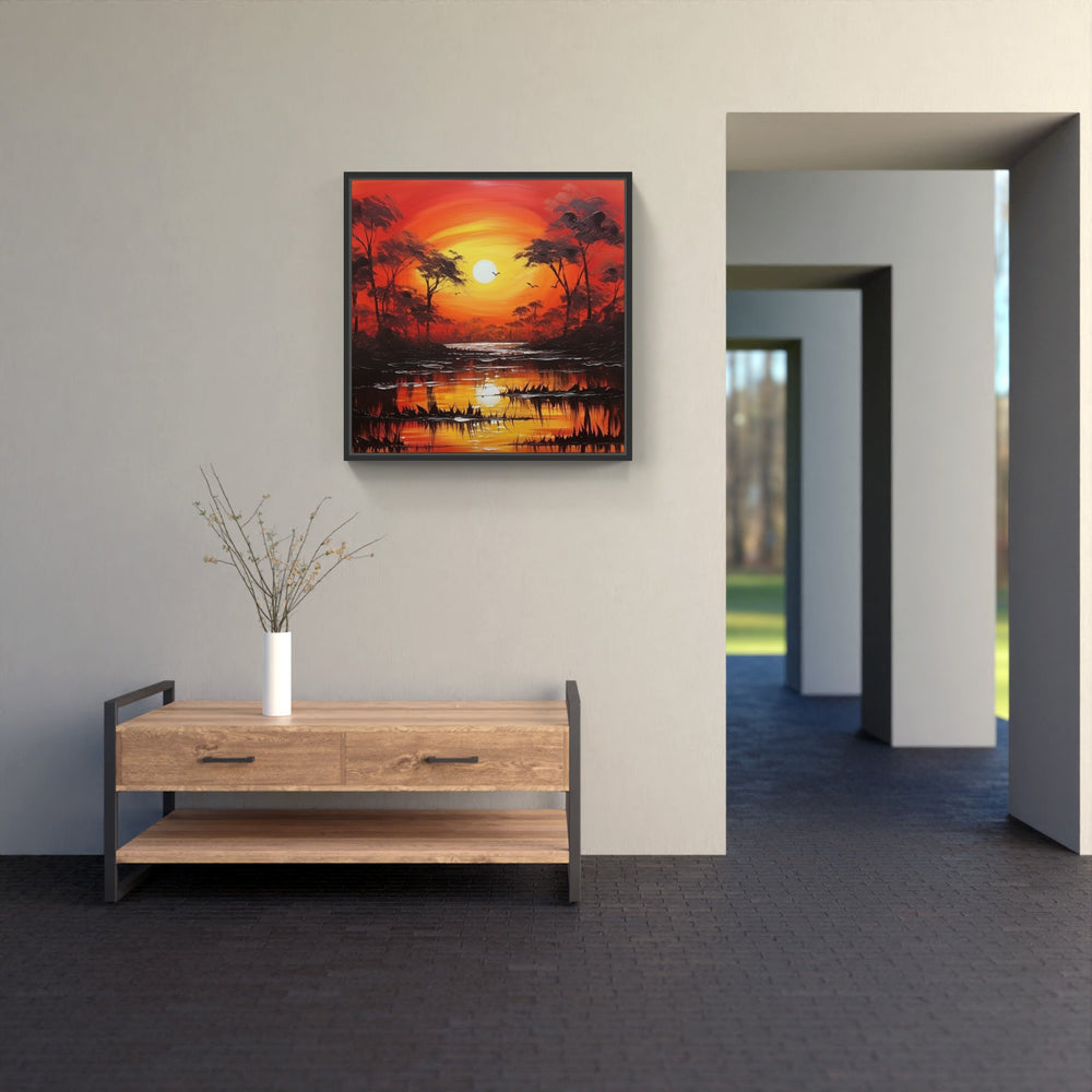 Serene Sunset Masterpiece-Canvas-artwall-Artwall