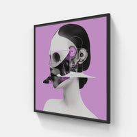 Harmonious Collage Melody-Canvas-artwall-20x20 cm-Black-Artwall
