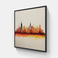 Captivating Cityscape Skyline-Canvas-artwall-20x20 cm-Black-Artwall