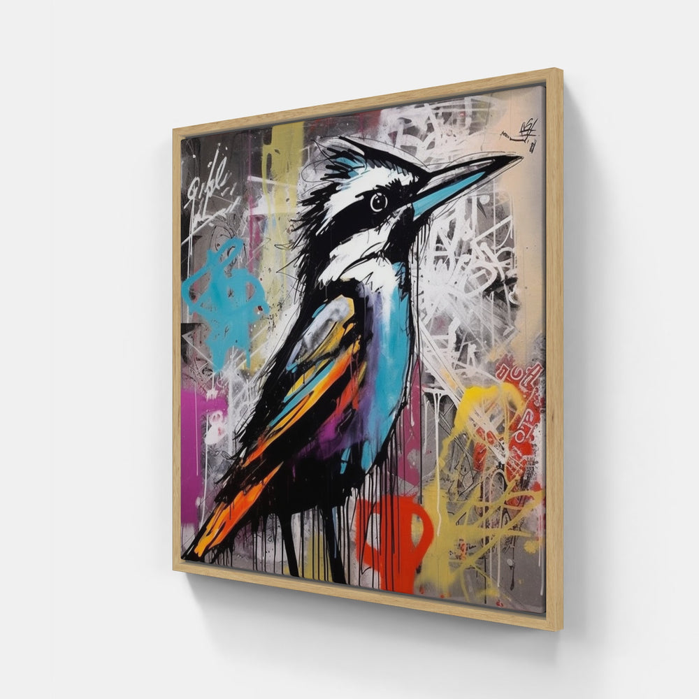 Bird song joy-Canvas-artwall-20x20 cm-Wood-Artwall