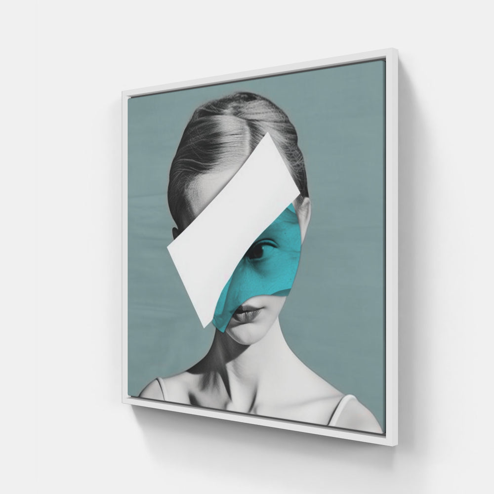 Minimalist Collage Fusion-Canvas-artwall-20x20 cm-White-Artwall