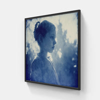 Authentic Cyanotype Mosaic-Canvas-artwall-20x20 cm-Black-Artwall