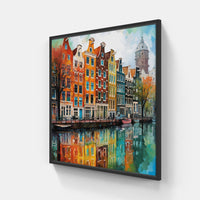 Amsterdam Chroma-Canvas-artwall-20x20 cm-Black-Artwall
