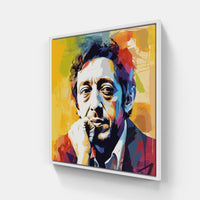 Gainsbourg Style-Canvas-artwall-20x20 cm-White-Artwall