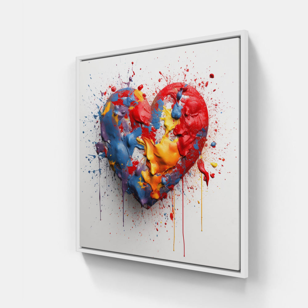 Heartfelt Blissful Devotion-Canvas-artwall-20x20 cm-White-Artwall