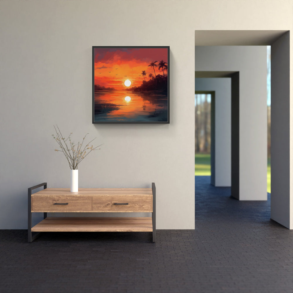 Blissful Sunset Reverie-Canvas-artwall-Artwall