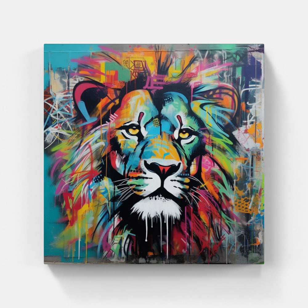 Lion Roar Fearless-Canvas-artwall-Artwall