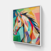 Noble Horse Beauty-Canvas-artwall-20x20 cm-White-Artwall