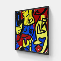 Basquiat over time.-Canvas-artwall-20x20 cm-Black-Artwall