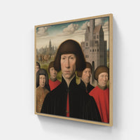 Luminous Van Eyck Beauty-Canvas-artwall-20x20 cm-Wood-Artwall
