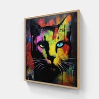 Cat purr bliss-Canvas-artwall-20x20 cm-Wood-Artwall