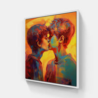 Eternal Love Connection Embrace-Canvas-artwall-20x20 cm-White-Artwall