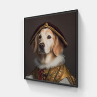 dog love joy peace-Canvas-artwall-20x20 cm-Black-Artwall