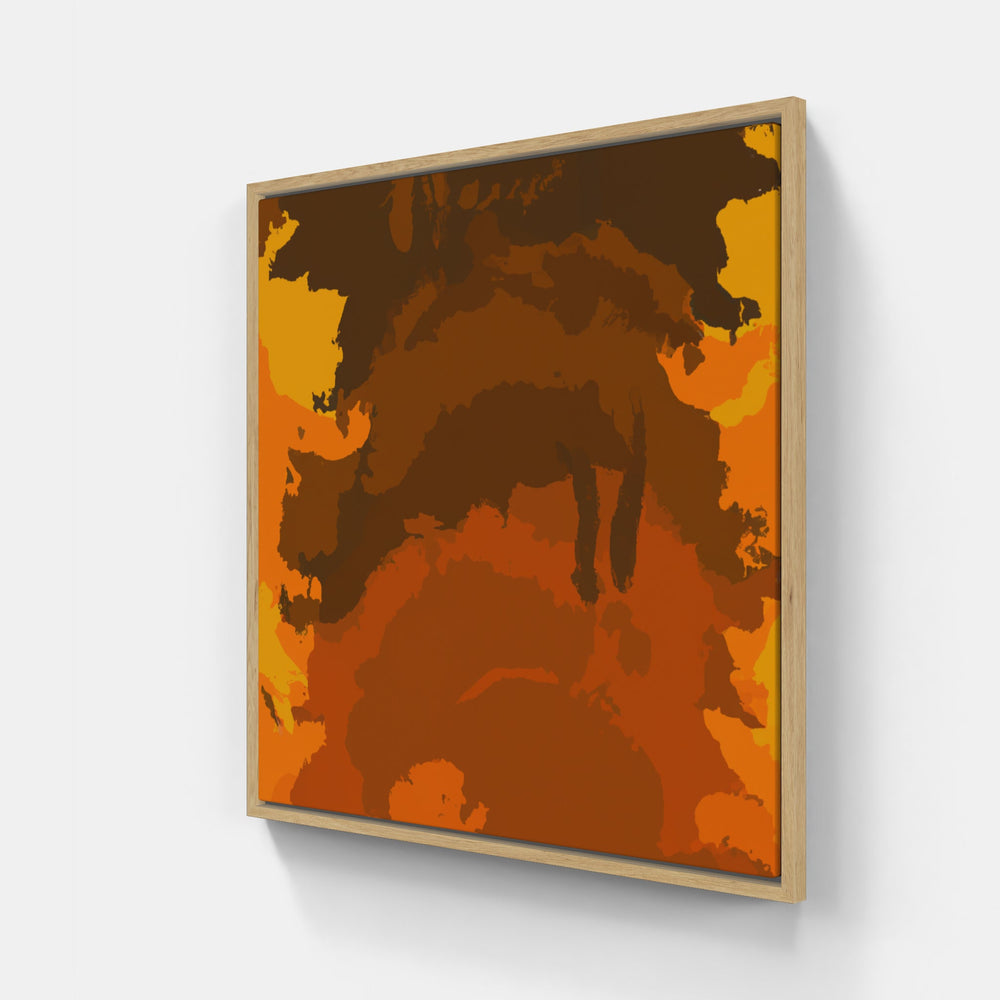 Orange time passes-Canvas-artwall-20x20 cm-Wood-Artwall