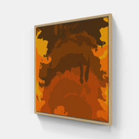 Orange time passes-Canvas-artwall-20x20 cm-Wood-Artwall