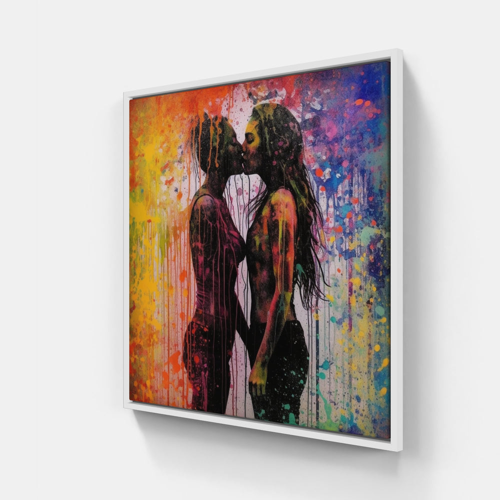 Eternal Embrace Passion Harmony-Canvas-artwall-20x20 cm-White-Artwall