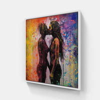 Eternal Embrace Passion Harmony-Canvas-artwall-20x20 cm-White-Artwall