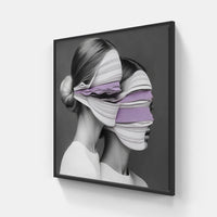 Free-Flowing Collage Fantasies-Canvas-artwall-20x20 cm-Black-Artwall