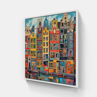 Urban Amsterdam-Canvas-artwall-20x20 cm-White-Artwall