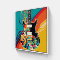 Captivating Guitar Vibe-Canvas-artwall-20x20 cm-White-Artwall
