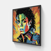 Michael Jackson-Canvas-artwall-20x20 cm-Black-Artwall