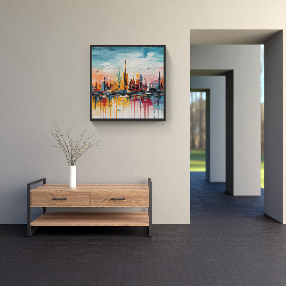 Energetic Skyline Glow-Canvas-artwall-Artwall