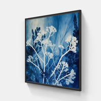 Captivating Cyanotype Heritage-Canvas-artwall-20x20 cm-Black-Artwall