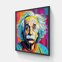 Einstein E=MC2-Canvas-artwall-20x20 cm-Unframe-Artwall