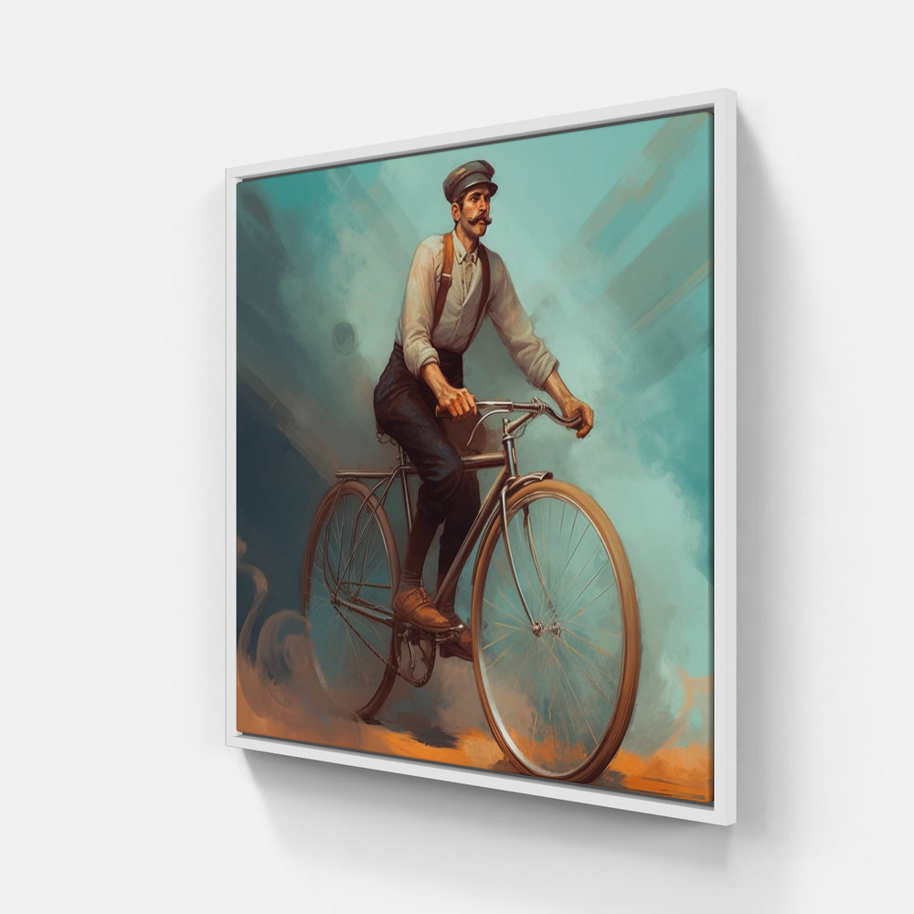 Cycling Serenity-Canvas-artwall-20x20 cm-White-Artwall
