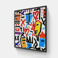 Basquiat sparks joy-Canvas-artwall-20x20 cm-Black-Artwall