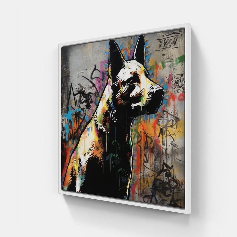 dog love runs deep-Canvas-artwall-20x20 cm-White-Artwall