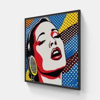 Passionate Singer Rhapsody-Canvas-artwall-20x20 cm-Black-Artwall