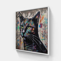 Cat purr sleep-Canvas-artwall-20x20 cm-White-Artwall