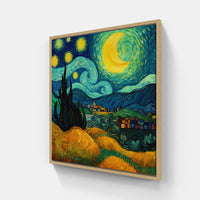 Expressive Van Gogh Brushstrokes-Canvas-artwall-20x20 cm-Wood-Artwall