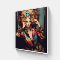 Fashion's Iconic Reflections-Canvas-artwall-20x20 cm-White-Artwall