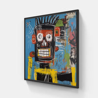 Raw Basquiat Energy-Canvas-artwall-20x20 cm-Black-Artwall