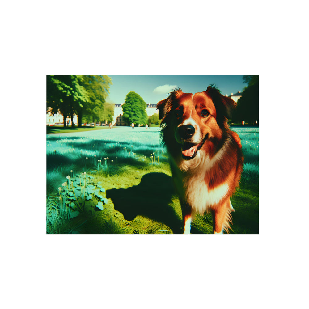 Chien Adore Jouer- Tableau aluminium