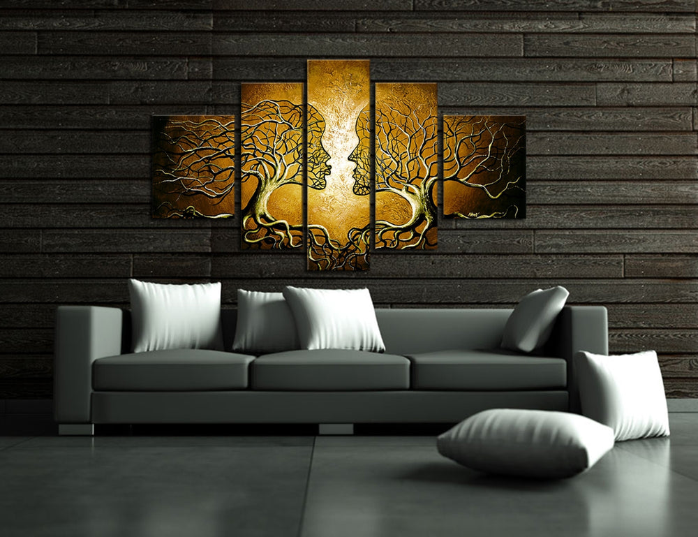 Gold Kiss Contemporary Painting