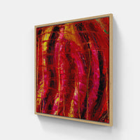 Red fire blazing-Canvas-artwall-20x20 cm-Wood-Artwall