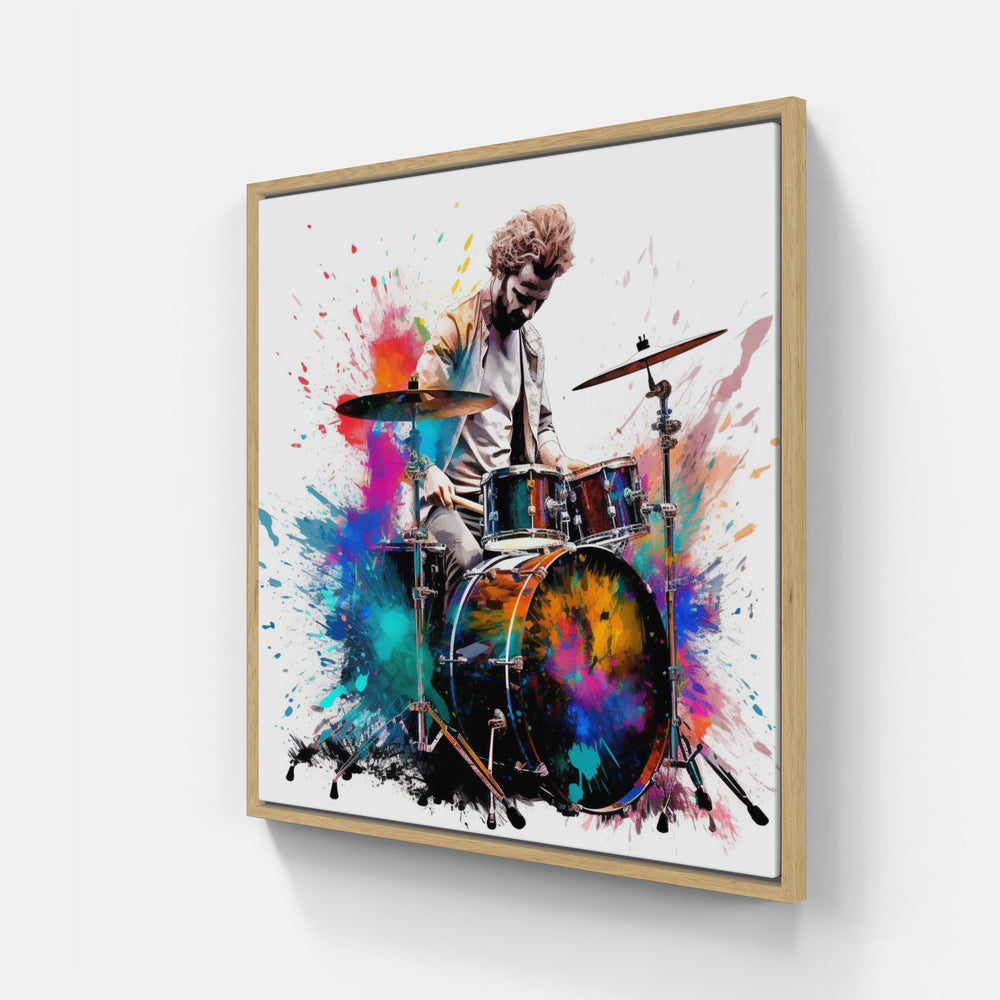 Energetic Drum Strokes-Canvas-artwall-Artwall