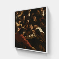 Caravaggio's Painterly Enchantment-Canvas-artwall-20x20 cm-White-Artwall