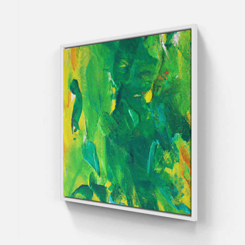 Green ripples in time-Canvas-artwall-20x20 cm-White-Artwall