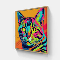 Cat purrs peace-Canvas-artwall-20x20 cm-Wood-Artwall