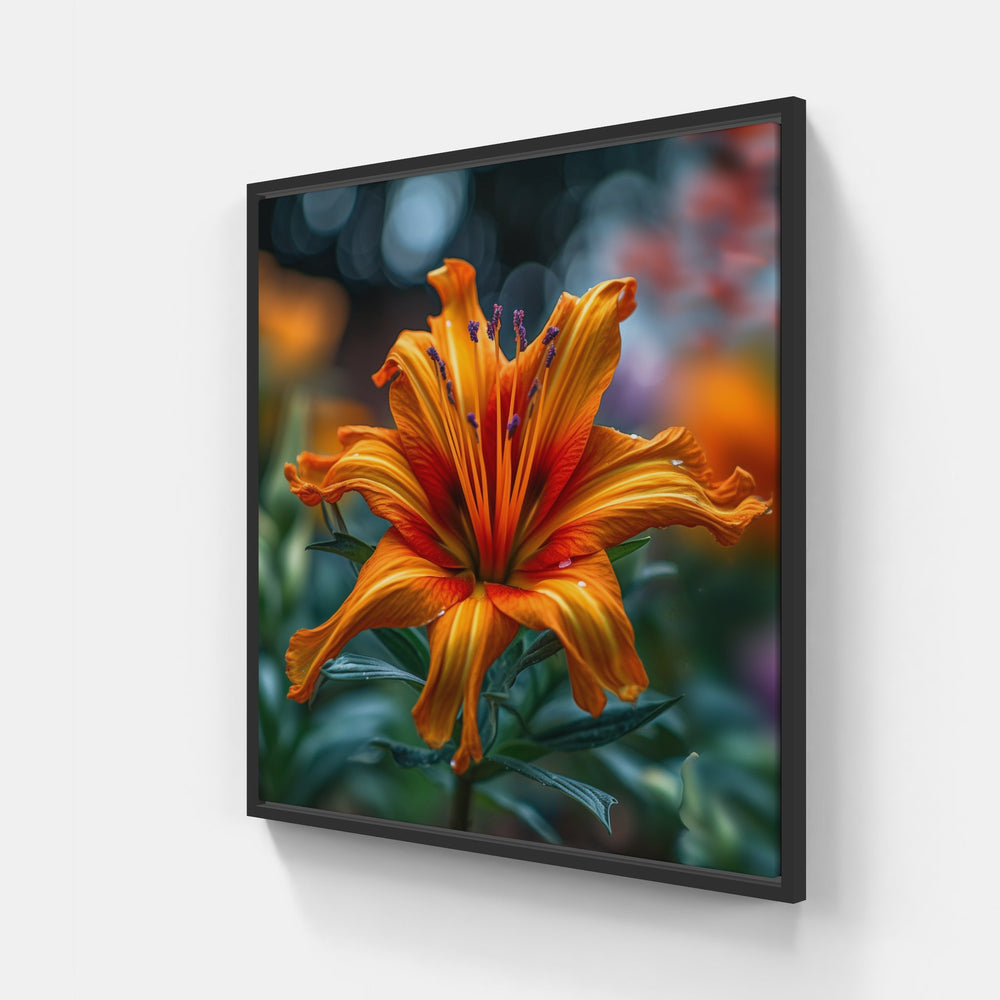 Floral Paradise Oasis-Canvas-artwall-40x40 cm-Black-Artwall