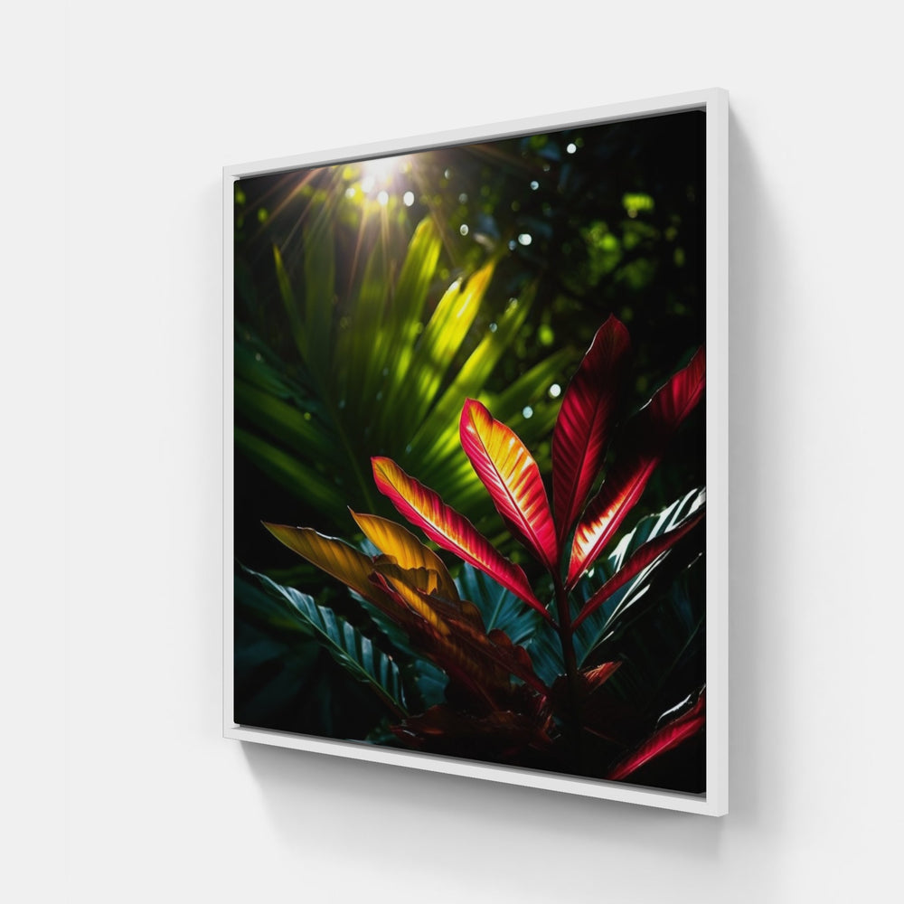 Lush Tropical Florals-Canvas-artwall-40x40 cm-White-Artwall
