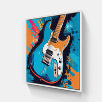 Dynamic Guitar Aura-Canvas-artwall-20x20 cm-White-Artwall